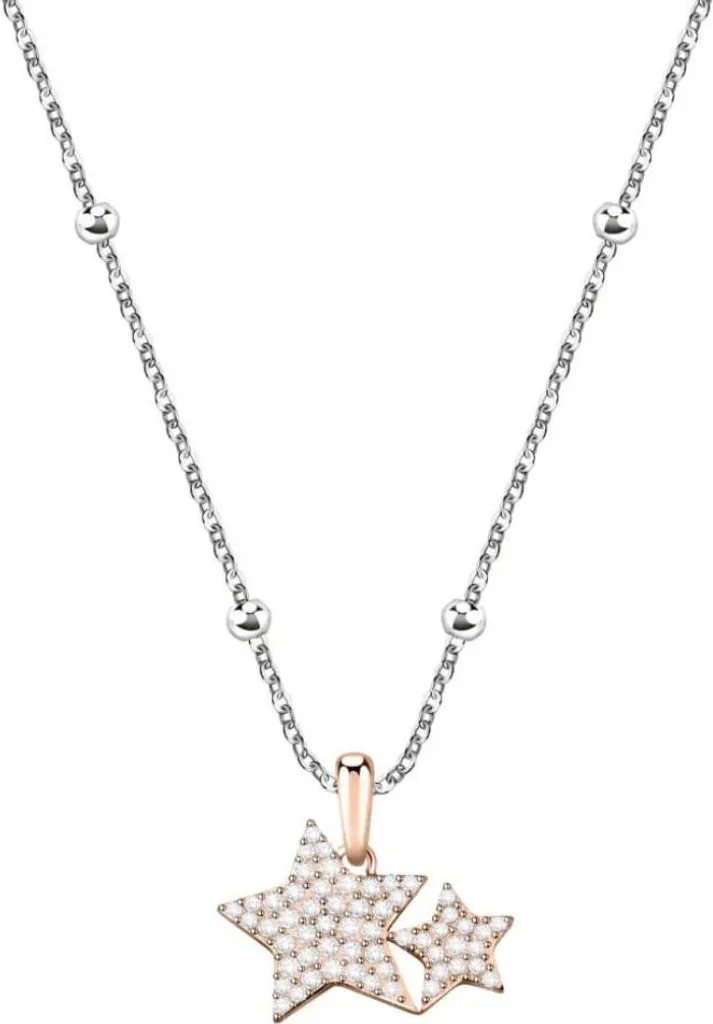 Collier étoile bicolore Love SOR17 idéal pour un cadeau romantique