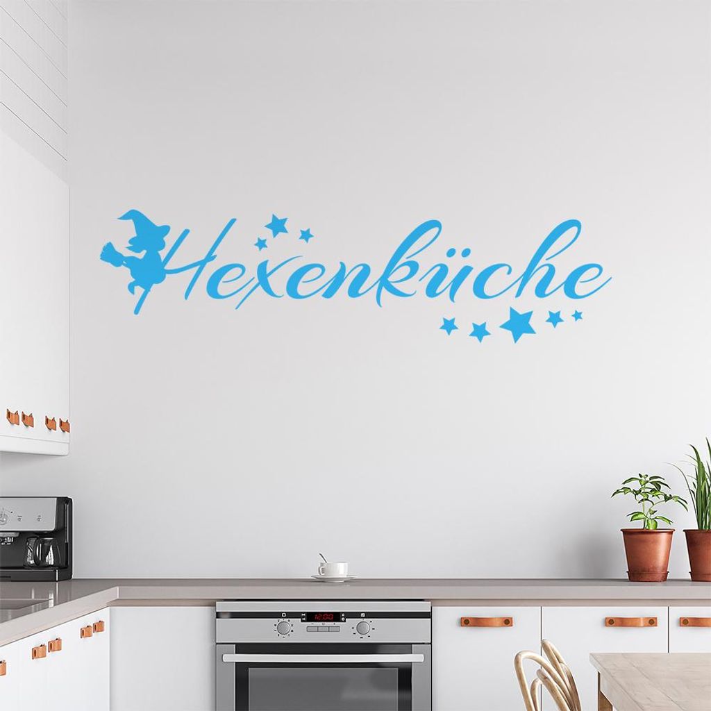 Hexenküche Wandtattoo in 6 Größen - Wandaufkleber Wall Sticker - Dekoration, Küche, Wohnzimmer, Schlafzimmer, Badezimmer