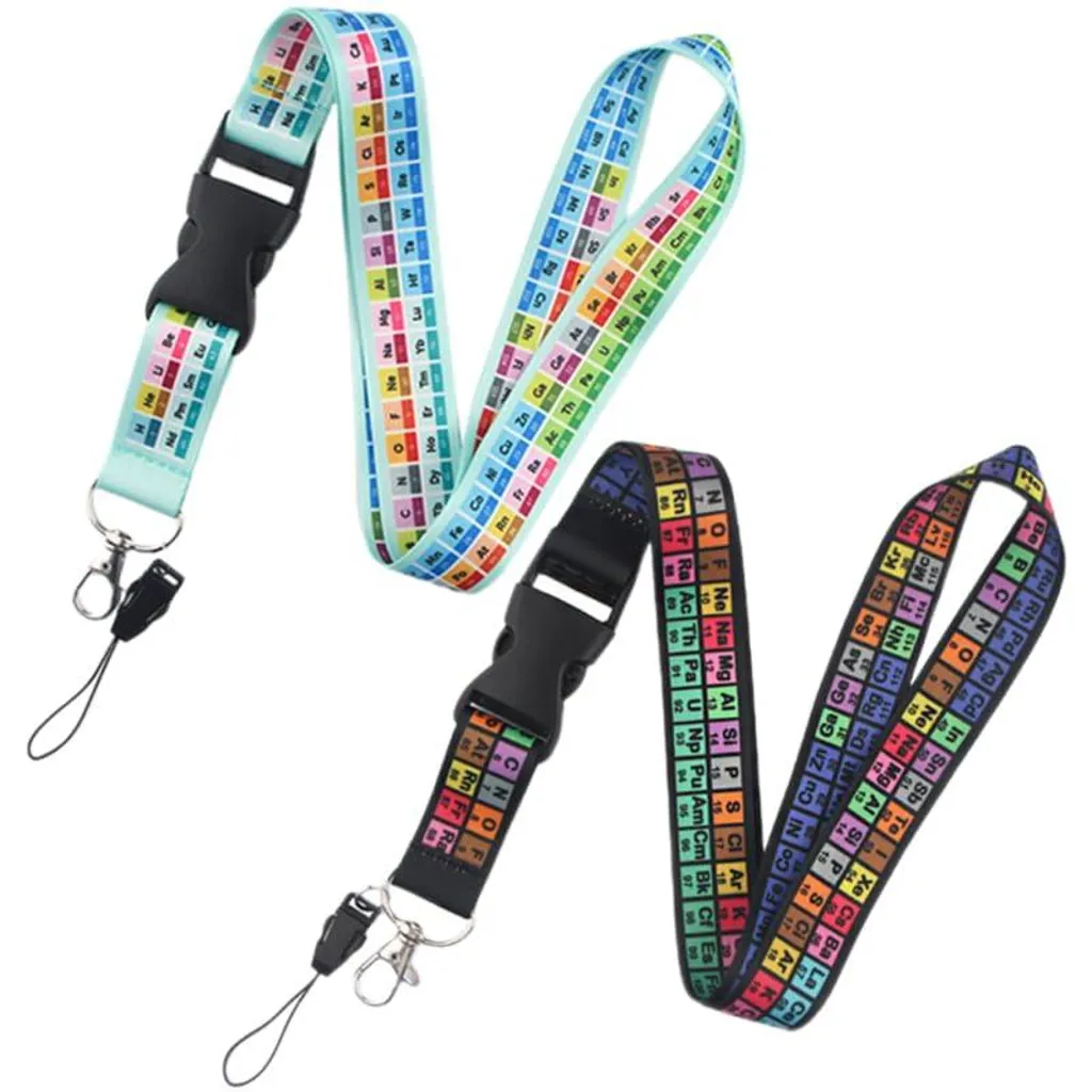 Cordon Téléphone Léger Motif Chimie avec Boucle Détachable - Lot de 2