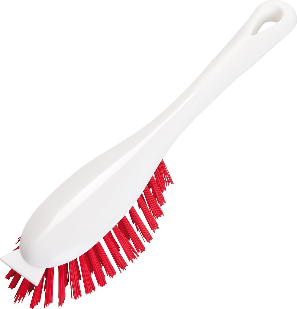 haug Stielbürste in rot - Hygiene Scheuerbürste 275 mm PP HACCP