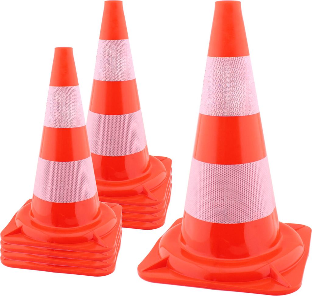 Verkehrspylon Pylon Hütchen Verkehrsleitkegel Warnkegel Markierungskegel Absperrkegel Warnbake Leitpfosten Lübecker Hut Parcours 9 Stück