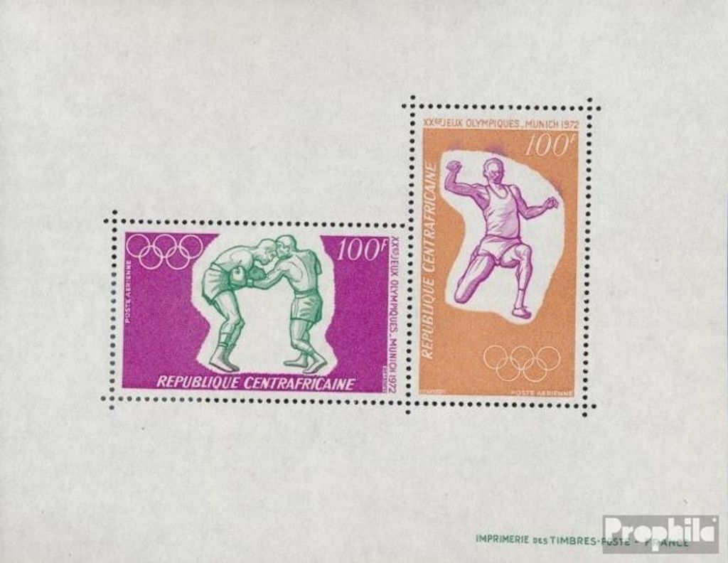 Briefmarken Zentralafrikanische Republik 1972 Mi Block6 (kompl.Ausg.) postfrisch Olympische Sommerspiele