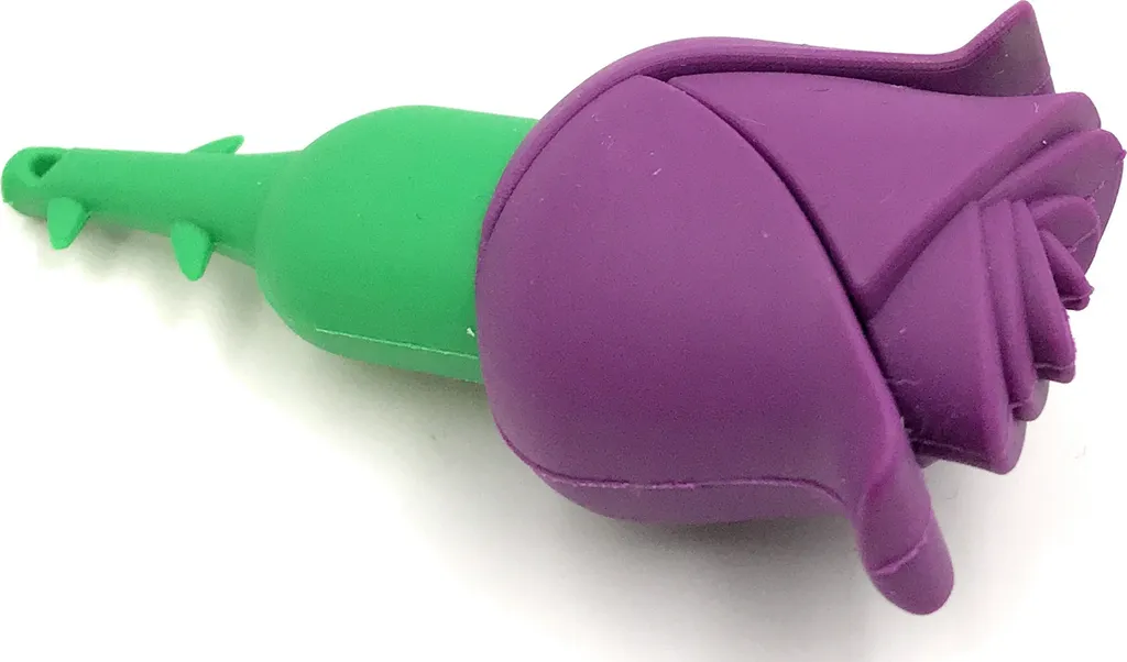 Onlineworld2013 Rose Love Flower con stelo di spine viola Divertente chiavetta USB 64 GB USB 3.0