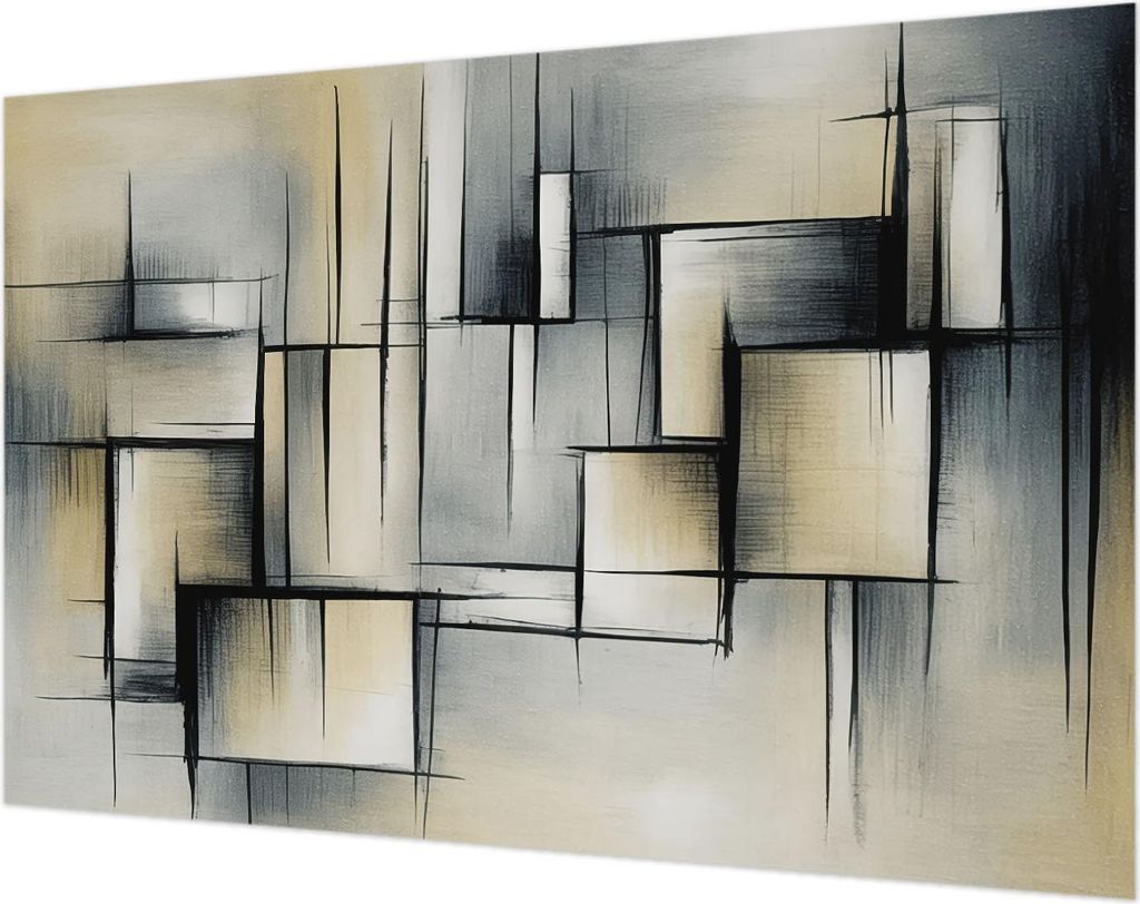 Wandtapete - Dekorative Tapete für Wohnzimmer- Tapetenfolie für Wanddekoration - 104x70 cm - Abstrakte Geometrie