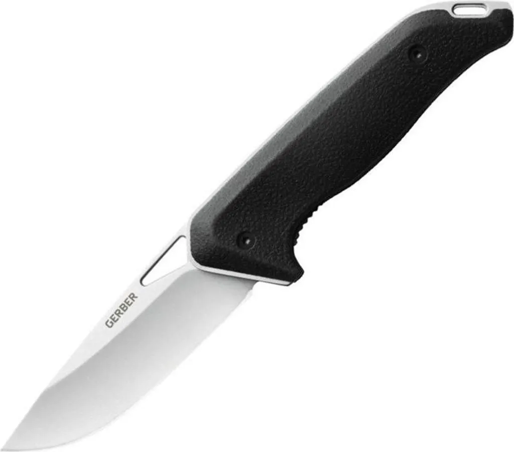 Couteau Gerber Moment avec manche ergonomique antidérapant gris mat