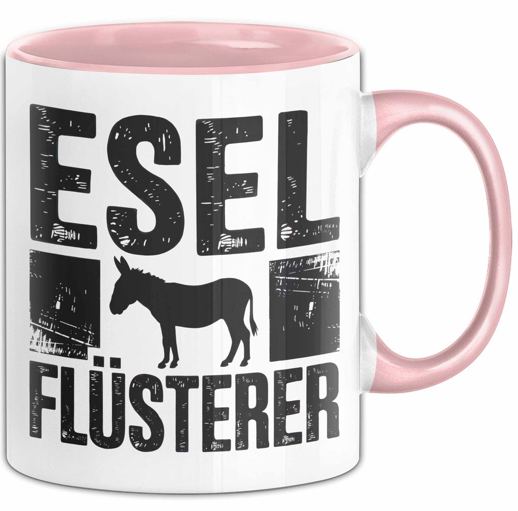 Eselbauer Esel Tier Tasse Geschenk Lustige Geschenkidee Spruch Esel Flüsterer (Rosa)