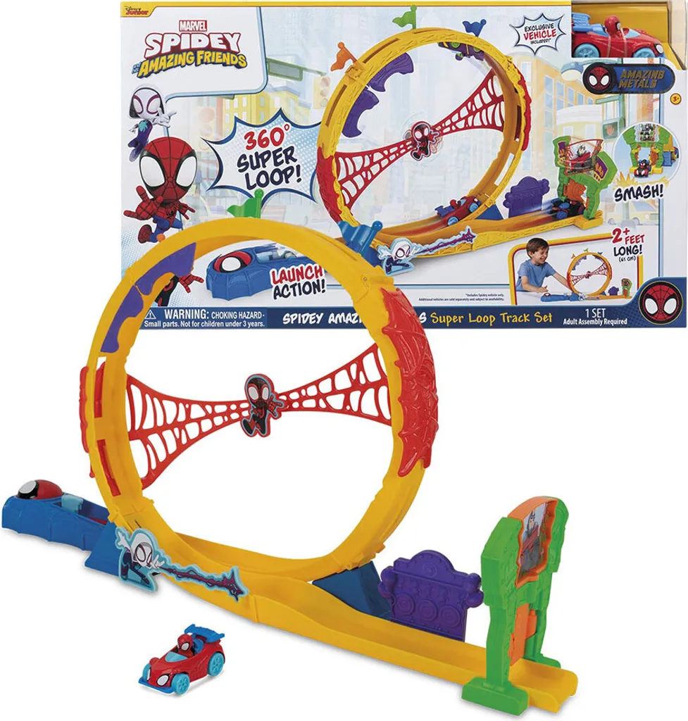 Super Loop Track Set Spidey avec véhicule die-cast haute résistance - 12