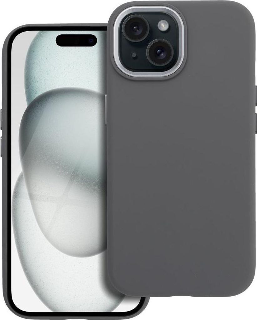 Case passend für iPhone 15 Forcell F-Protect Frame Premium kompatibel mit Magsafe gray