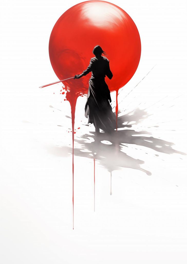 Plakat 68x98cm Einsamer Samurai
