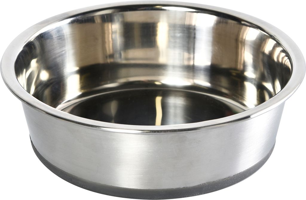 Dehner Lieblinge Hunde- und Katzennapf Silver, ca. Ø 14.4 cm, Höhe 4.5 cm, Volumen 490 ml, Edelstahl, silber