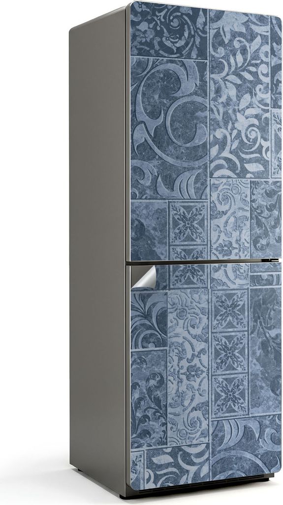 Rohbetonstruktur – Kühlschrank Aufkleber – Klebefolie Kühlschrank – Kühlschrank Nachbildung – Kühlschrankfolie selbstklebend – Küche...