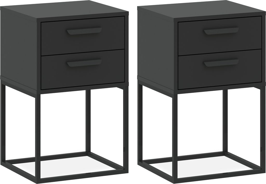 Nachttisch RECTUS 2-er Set, Nachtschrank, Modern, 39x40cm Produktbild 