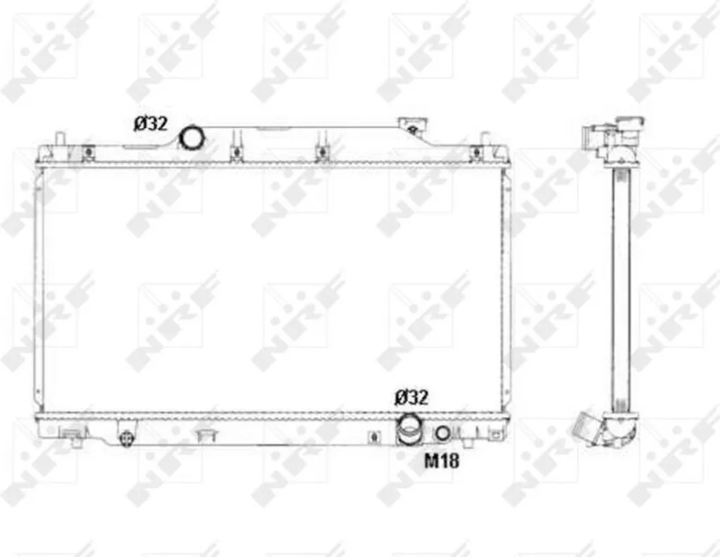 Radiateur de refroidissement pour Civic VII - Système moteur NRF 53439