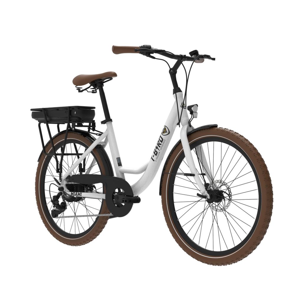 ZMH 26 Zoll Elektrofahrrad Pedelec E-Mountainbike 250 W Heckmotor 7 Gang Shimano Kettenschaltung 25 km/h mit mechanischem V-Lock hinten Aluminium