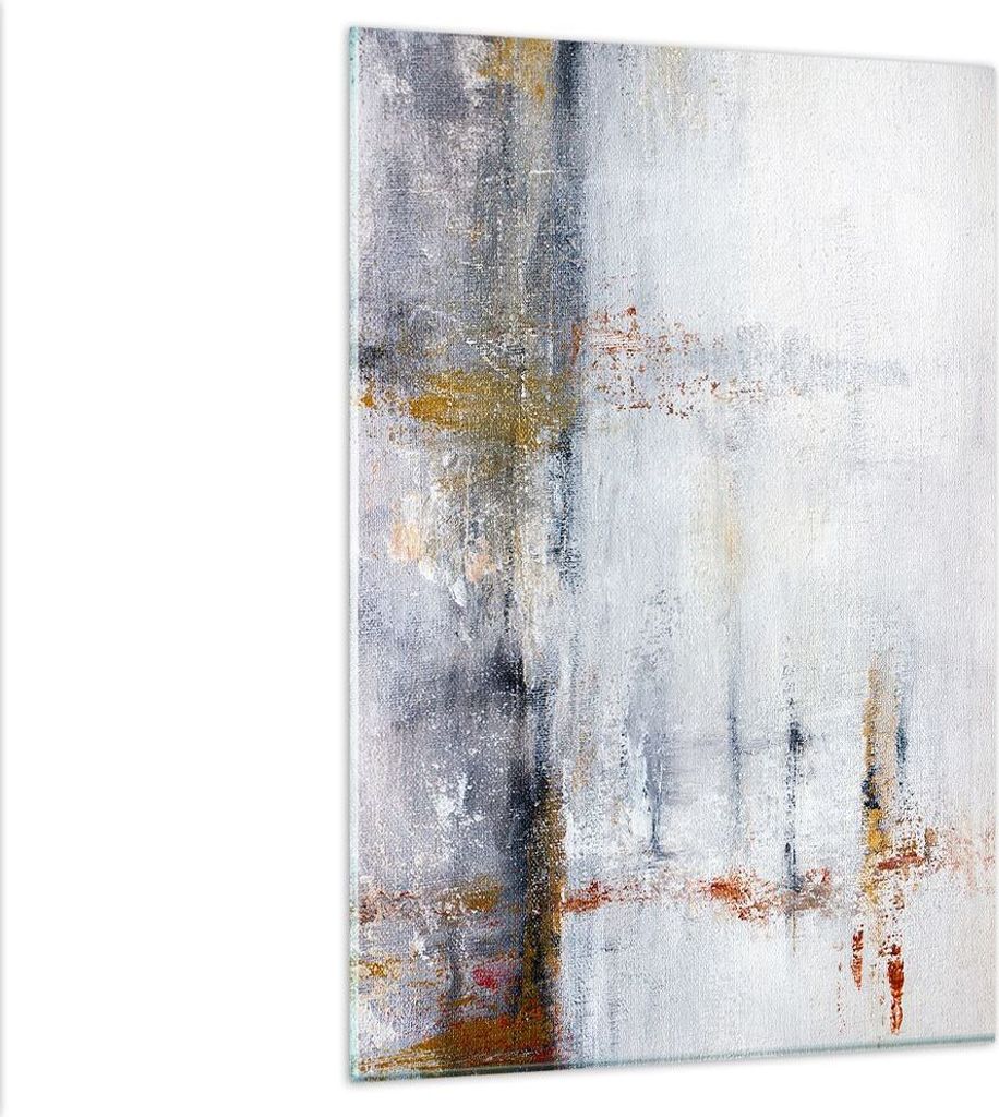 Bilder auf glas - Einteilig - Abstraktion weiß verschwommen - 80x120cm - Glasbilder - Wandbilder - Bilder - Wanddekoration aus Glas - Glas Bilder ...