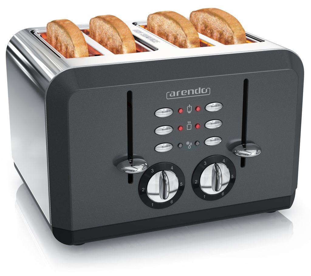 Tostadora de 4 ranuras, 1630 W, automática, de acero Imagen del producto 