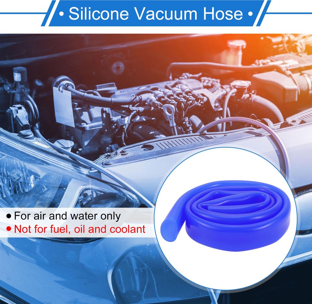 1 Stück Silikon-Vakuumschlauch 3,3 Fuß 11/16" 18mm ID 2mm Dicke Automobil-Vakuumschlauch Hochtemperatur Blau 130PSI Maximaldruck