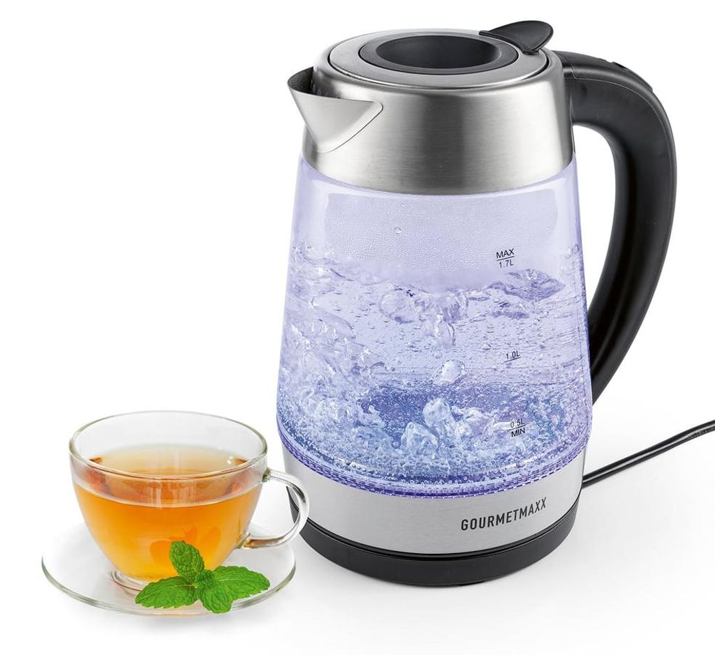 GOURMETmaxx Glas-Wasserkochermit Easy-Fill-Öffnung Produktbild 
