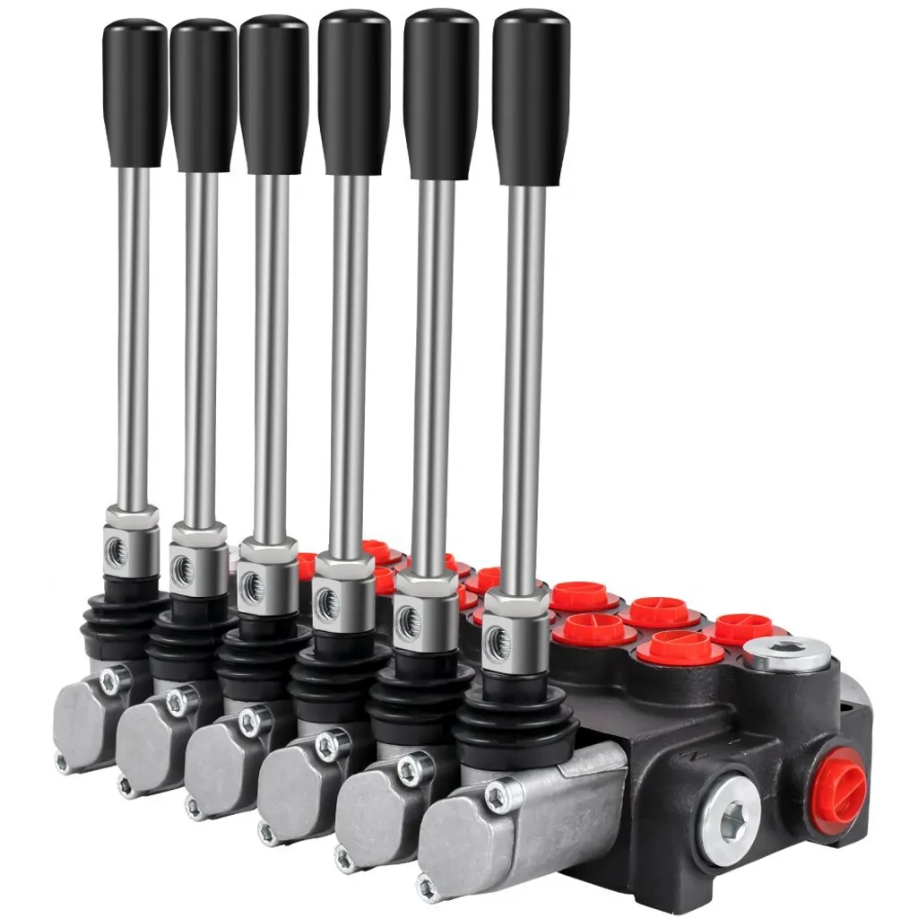 Distributeur hydraulique robuste 6 bobines 40L min à commande souple - 10