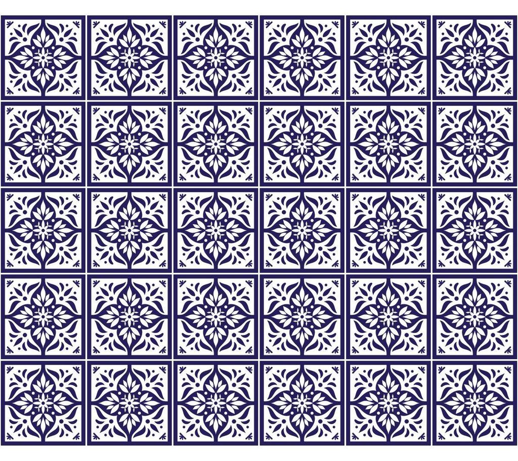 Selbstklebende Fliesenaufkleber für Küche und Bad – 30 Gonzalo Azulejo Fliesenaufkleber – 30 Aufkleber 20 x 20 cm