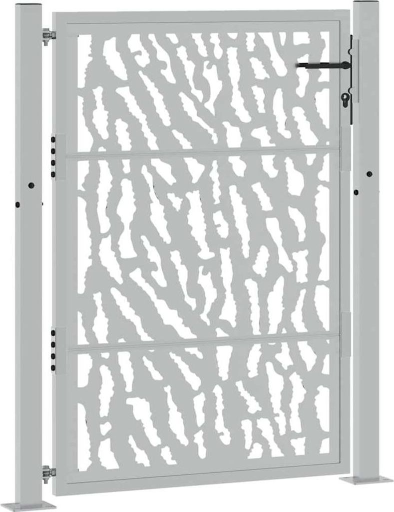 vidaXL Gartentor 100x125 cm Verwitterungsstahl Trace-Design Produktbild 