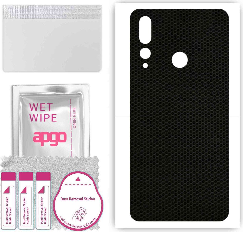 apgo Rückseite Schutzfolie, Skin, kompatibel mit Lenovo K6 Enjoy, Hinten Displayschutzfolie aus Vinylfolie, kratzfest, einfache Montage - Matrix