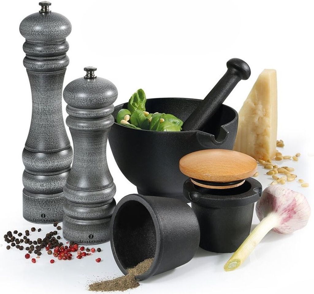 ZASSENHAUS Mörser Gusseisen schwarz 3teilig Produktbild 15