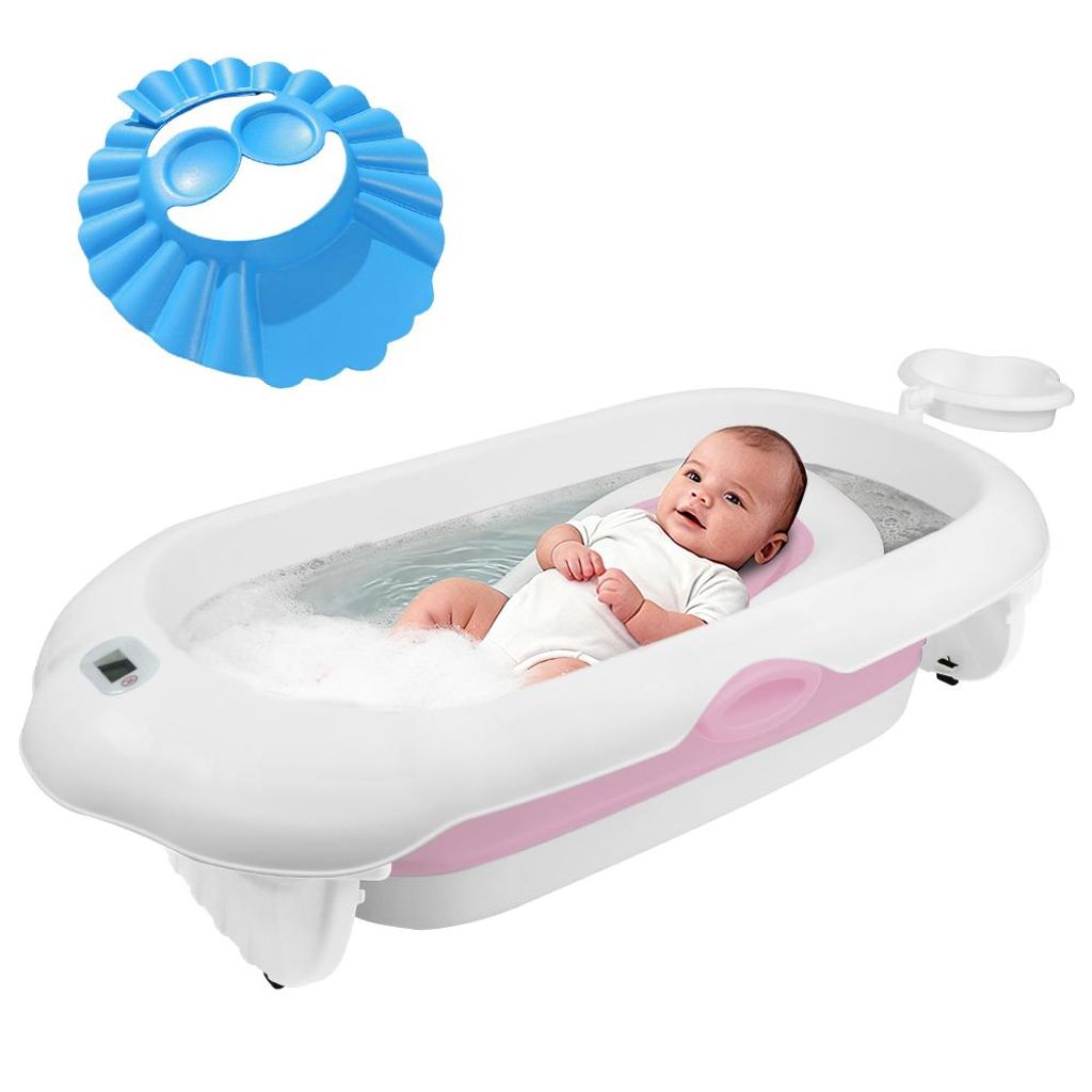 Faltbar XL Baby Badewanne mit Rutschfestem Badewannensitz & Produktbild 
