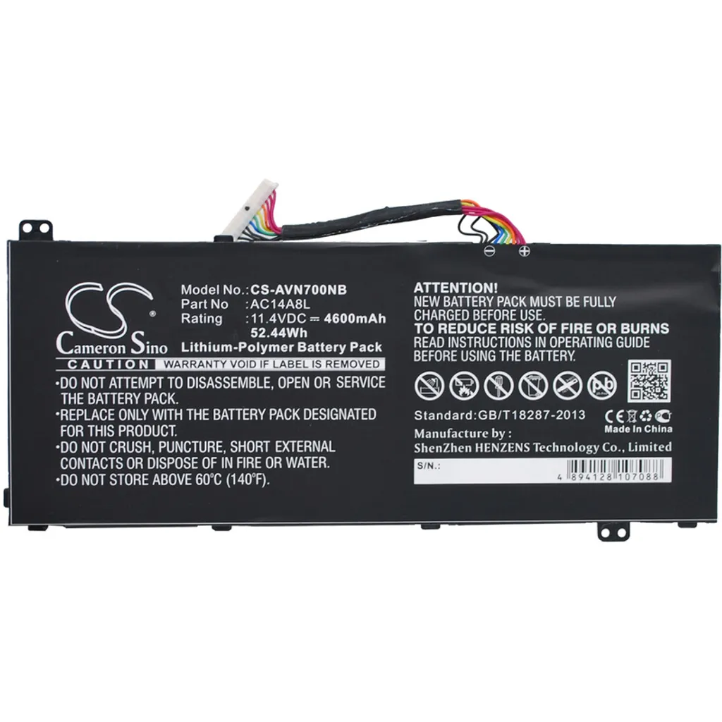 Batterie Acer Aspire Nitro VN7 V15 Spin 3 de 4600mAh Li-Polymer