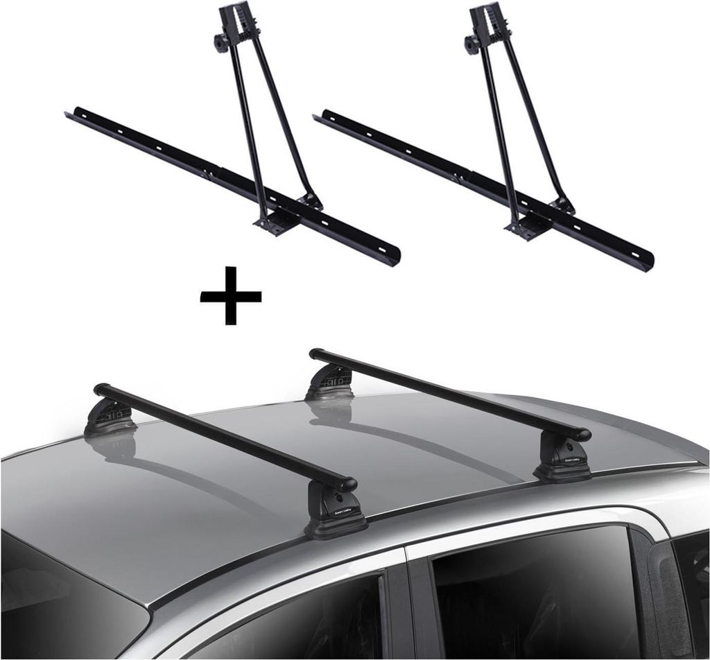 2x Fahrradträger ORION + Dachträger VDP EVO Stahl kompatibel mit Bmw Serie 1 (F20) 3-5 Türer 2011-2019