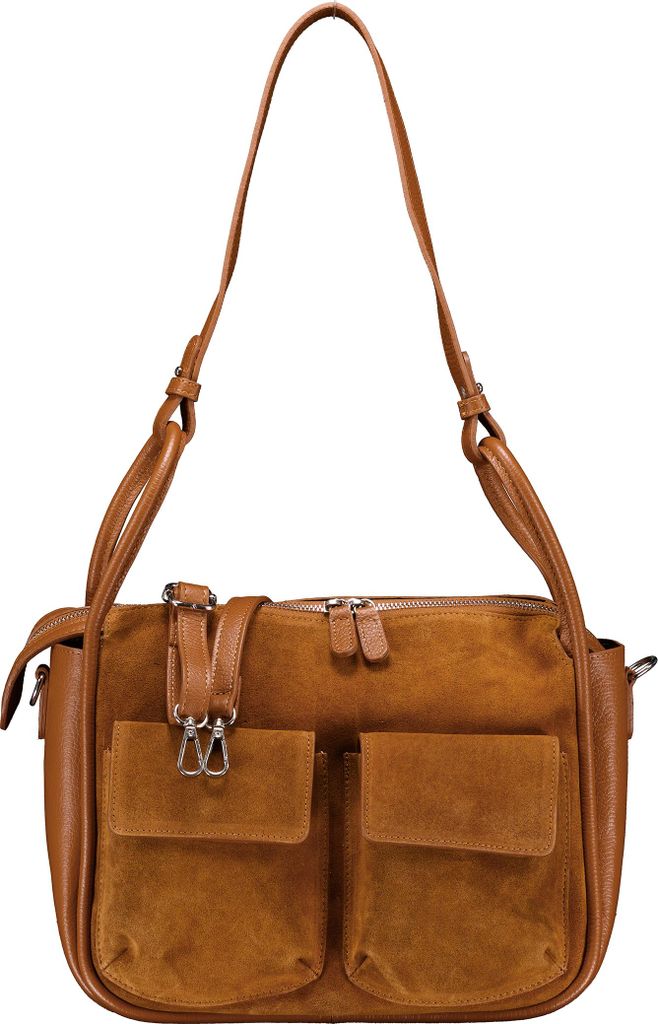 Hausfelder Manufaktur Beuteltasche Velours Braun onesize