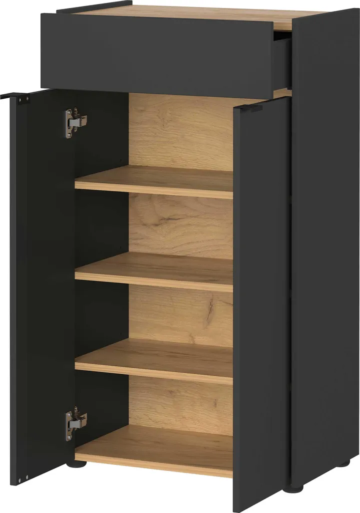 Commode Graphite avec Portes GW-Forano Germania 4499-549 Design Compact - 5