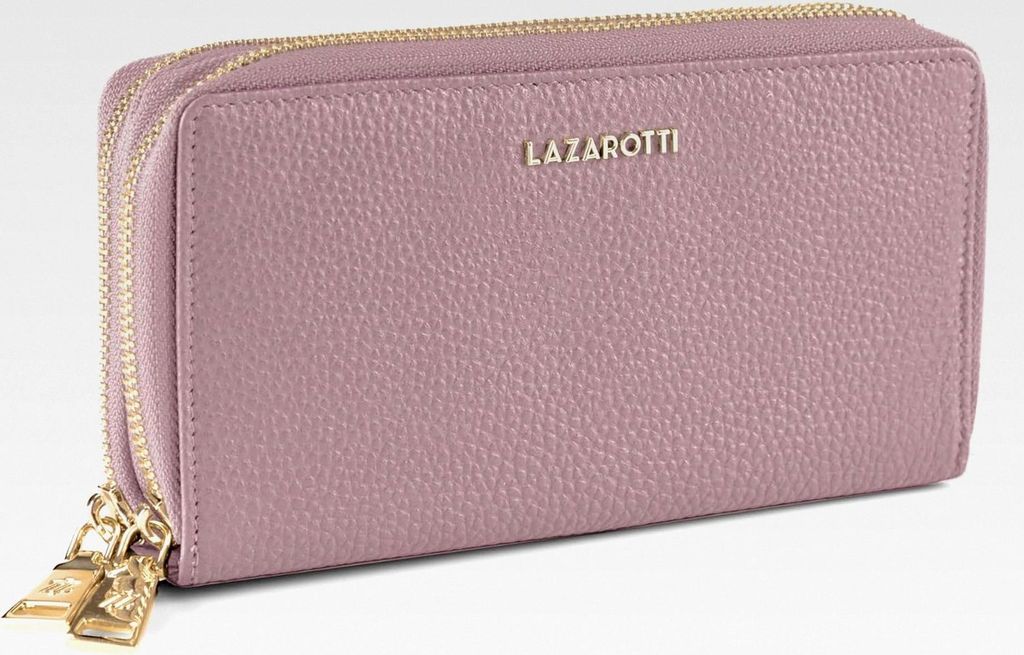 Bologna XL Leder Geldbörse Damen | 2 große Reißverschlussfächer, 20 Kartenfächer, Münzfach, RFID-Schutz | 20 x 4 x 11 cm