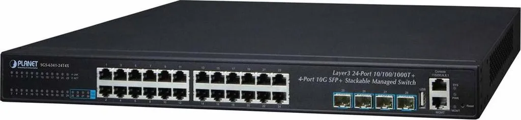 Switch Ethernet administrable PLANET 24 ports avec liaison 10G