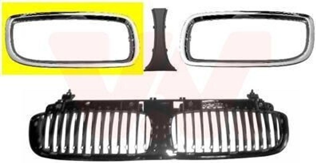 VAN WEZEL 0652516 Kühlergrill Frontgrill für BMW 7 (E65, E66, E67) Rechts Chrom