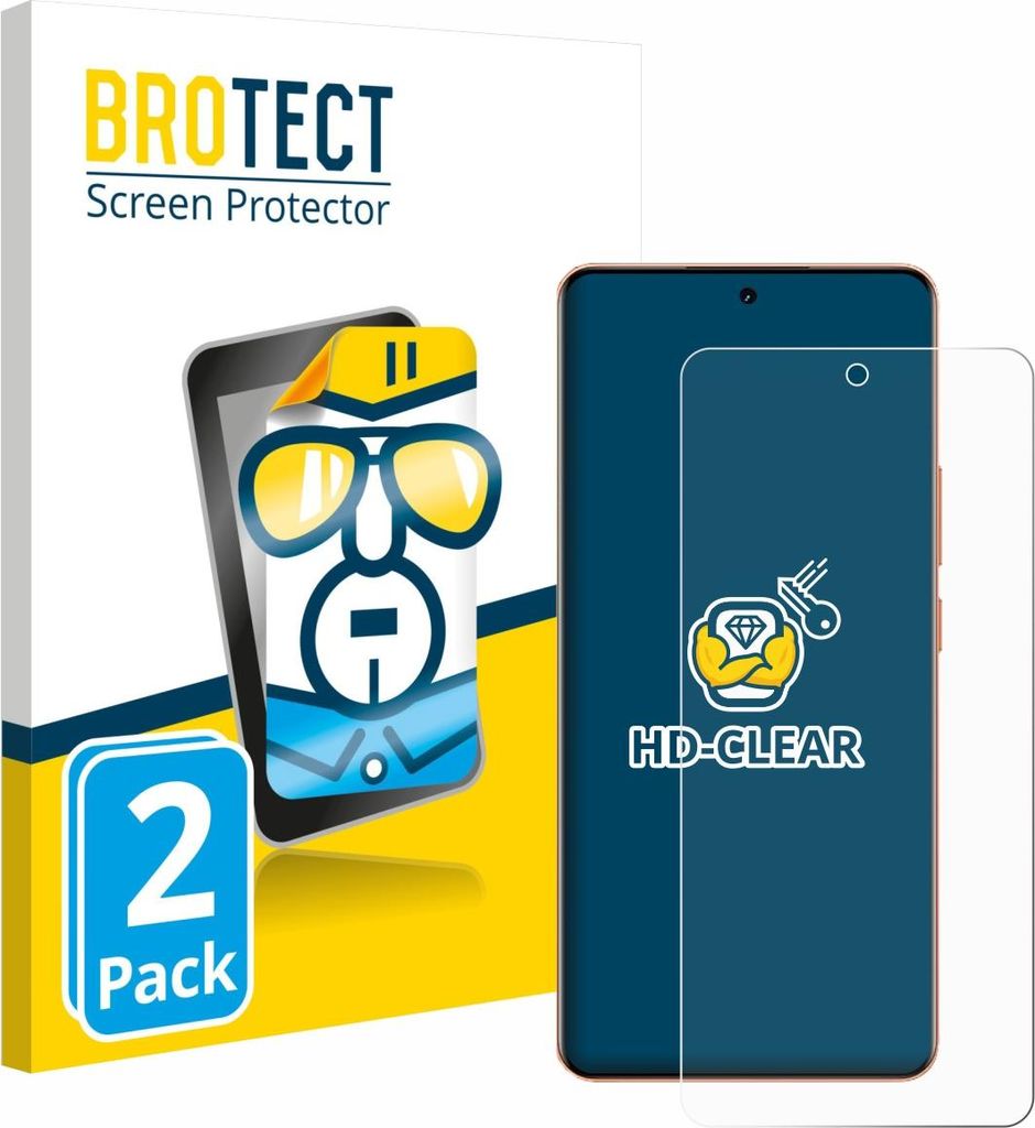 2x Für realme P4 Pro 5G Schutzfolie BROTECT Displayschutz Display Schutz Folie Klar Transparent