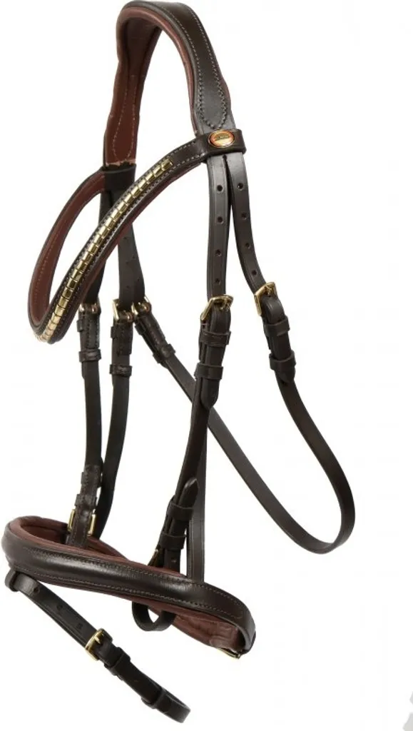 Bridon de Concours Hans Melzer Bredeneek Marron pour Grand Cheval