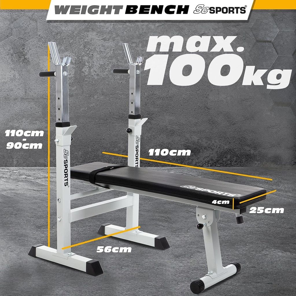 ScSPORTS® Hantelbank - Klappbar, mit Ablage, Dip Station, Produktbild 