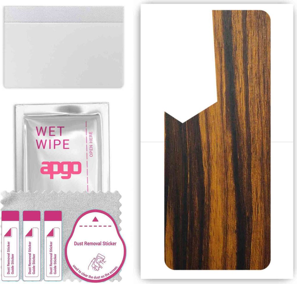apgo Rückseite Schutzfolie, Skin, kompatibel mit Tecno Pova 4, Hinten Displayschutzfolie aus Vinylfolie, kratzfest, einfache Montage - Tigerwood