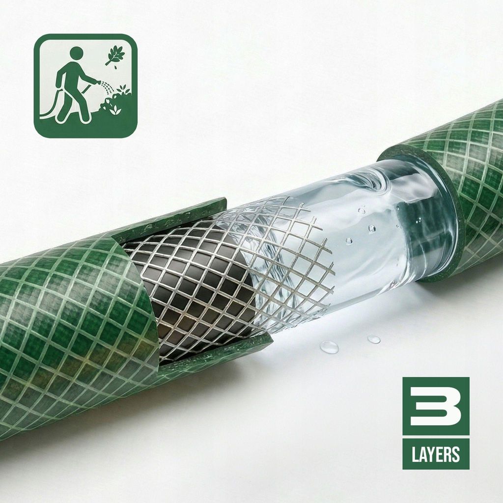 Gartenschlauch-Set Mit Spritzpistole Und Anschlüssen Green Produktbild 