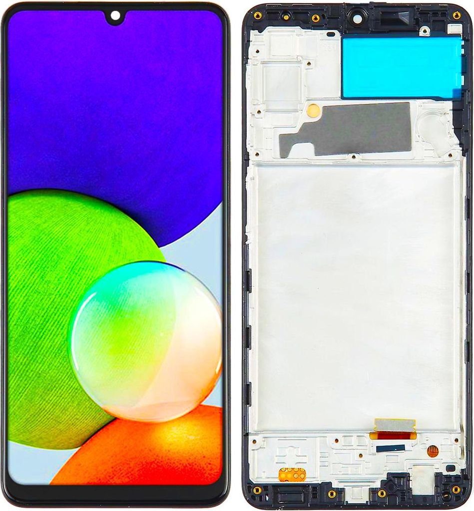 LCD + Touchscreen Display Samsung A22 4G A225 (OLED) Rahmen Produktbild 