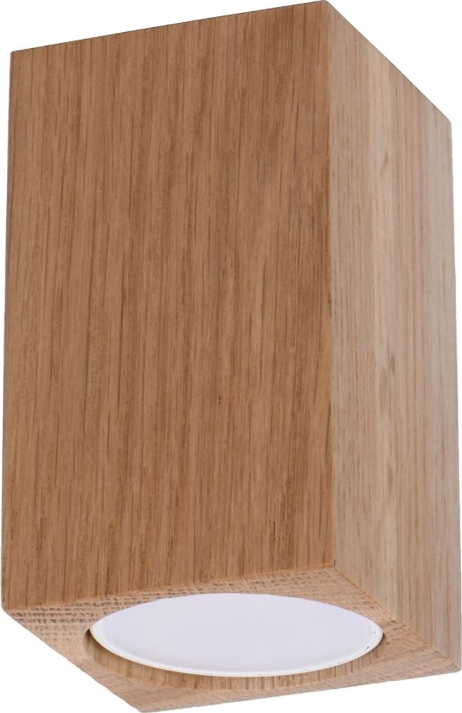Deckenleuchte KEKE 10 Eiche 1xGU10 10W Holz 10x6x6cm Sollux Lighting
