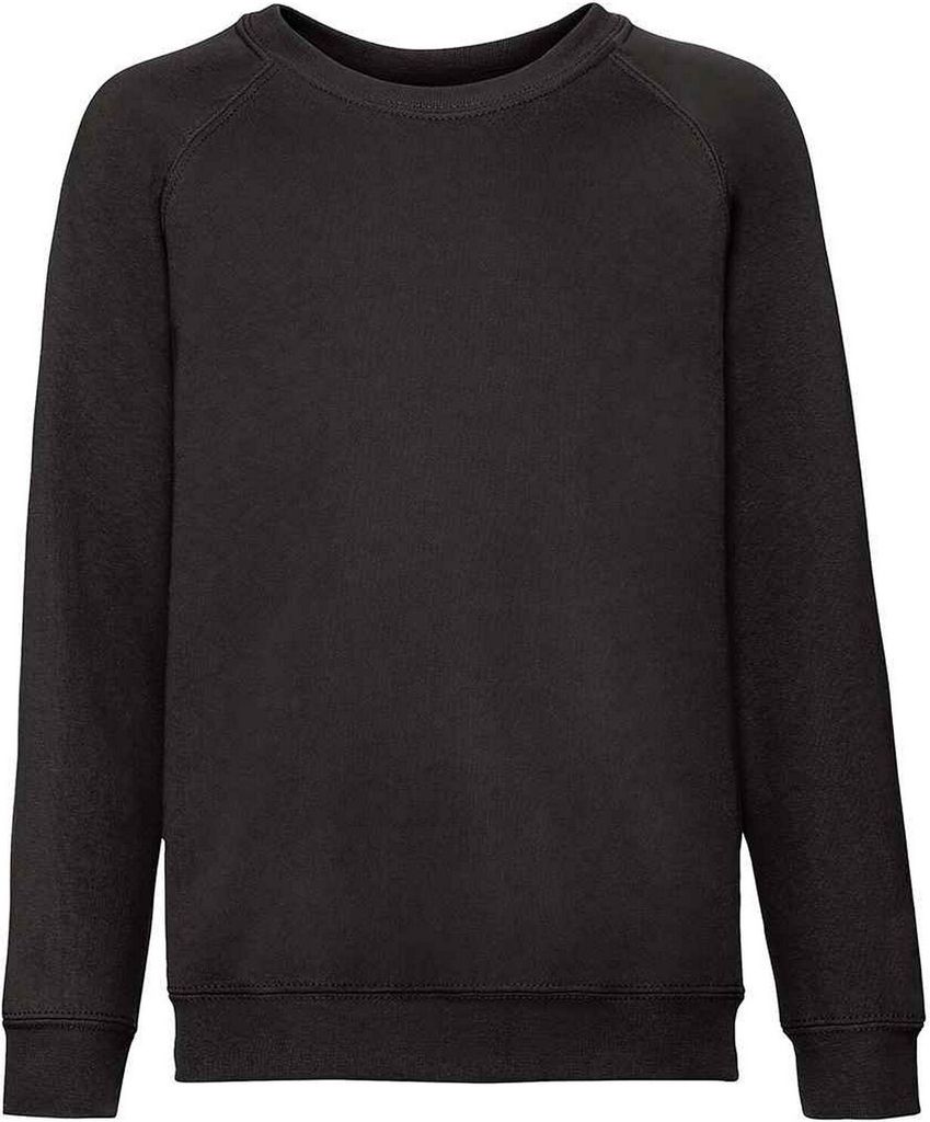 Fruit of the Loom - Sweatshirt für Kinder Raglanärmel PC4730 (164-170) (Schwarz)