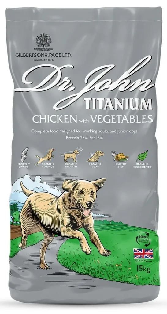 Dr John Titanium 15kg: Croccantini Premium per Cani Attivi e Sportivi
