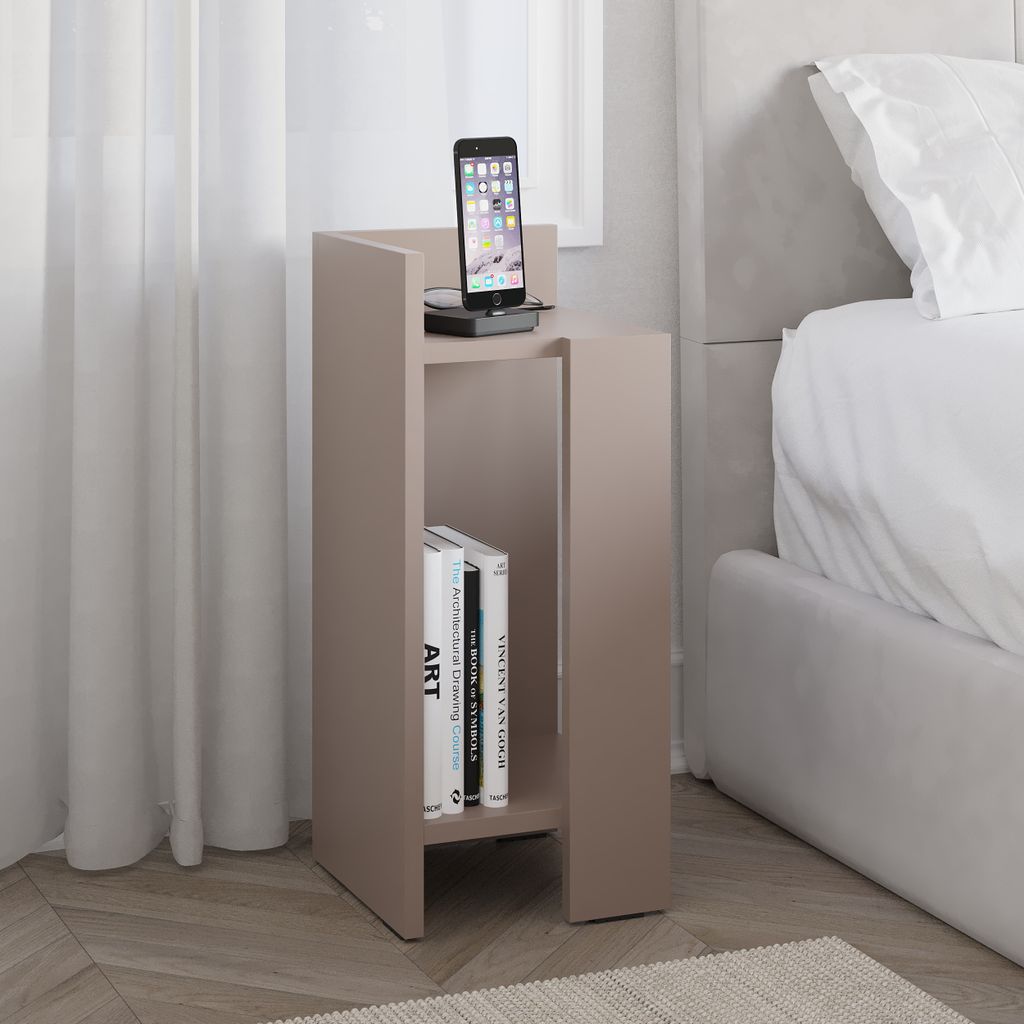 DECORTIE Elos Nowoczesna szafka nocna lewy moduł Mocha Grey Zdjęcie produktu 