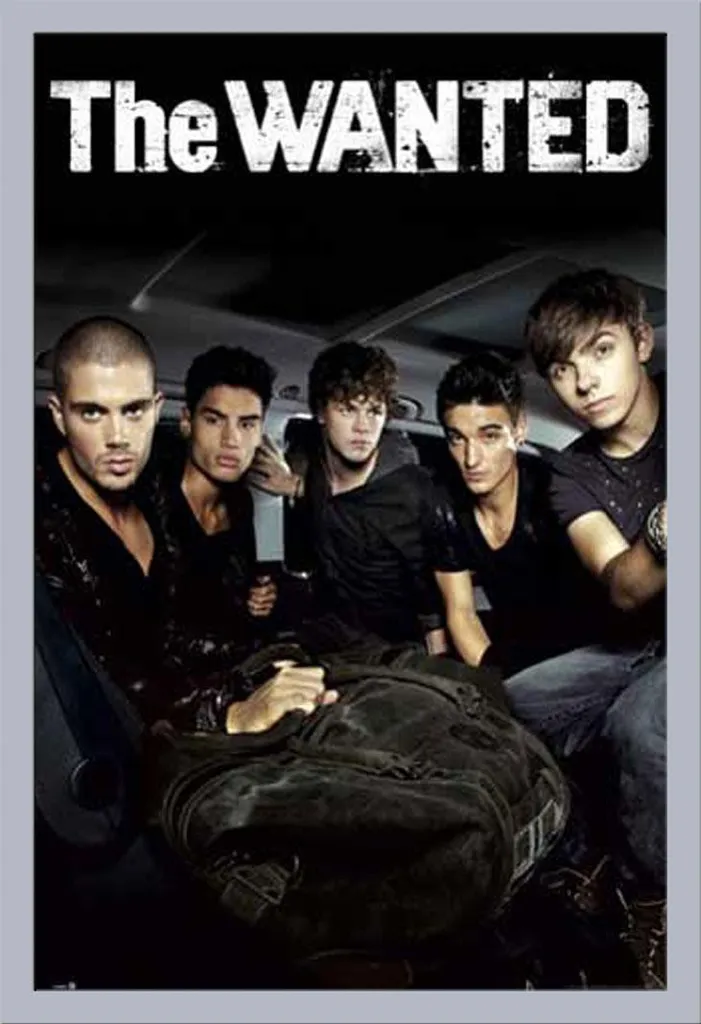 Set Poster The Wanted + Cornice Shinsuke Maxi 61x91.5 Argento MDF