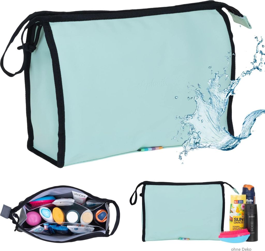 Kulturtasche groß aus Plane Damen Herren Elephant Washbag