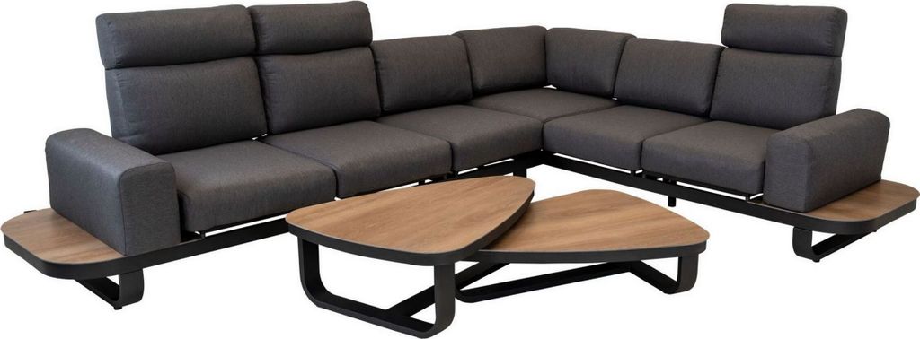 Lesli Living Lounge-Set "ZANZIBAR" anthrazit/light-grey 323x256 cm