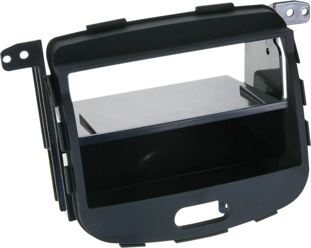 Cadre de Radio 2-DIN Noir Soft Touch avec Rangement pour Hyundai i10 2008