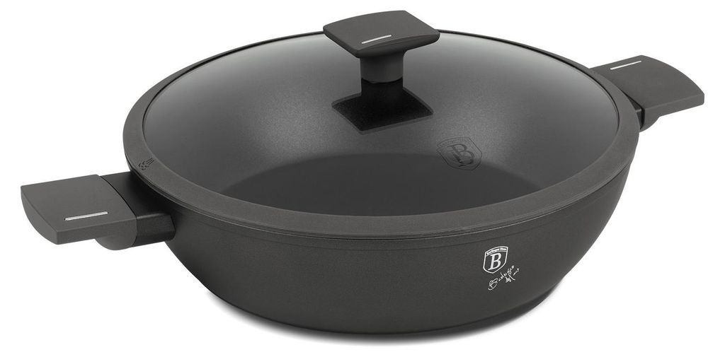 Berlinger Haus Antracit Collection Flacher Topf mit Deckel, Produktbild 